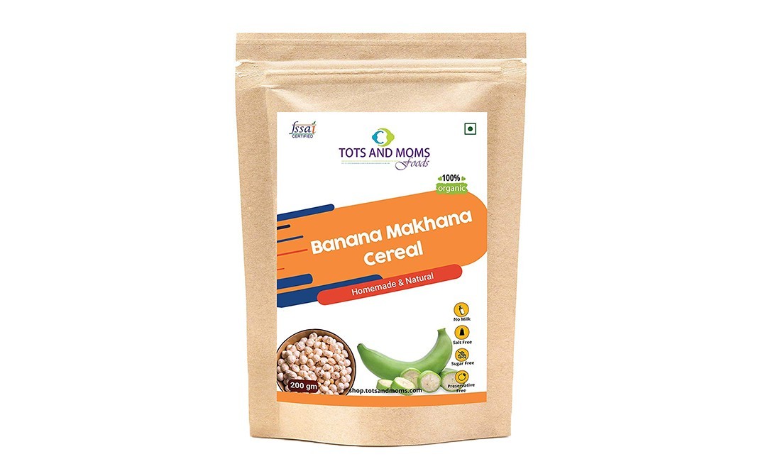 Tots And Moms Foods Banana Makhana Cereal    Pack  200 grams